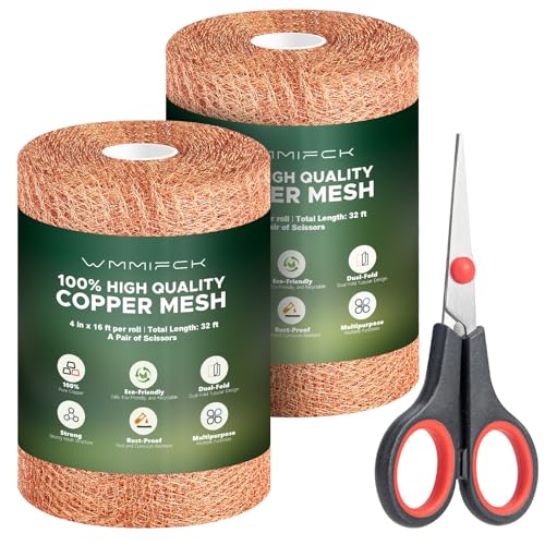 3rd Gen Copper Mesh Rodent Control, 100% Pure Copper Wool for Mice & Slugs - size: 2 Rolls