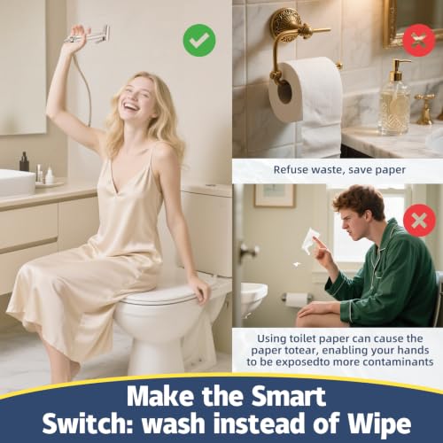 Handheld Bidet Sprayer for Toilet, Hot & Cold, Adjustable Water Pressure - style: Warm and Code