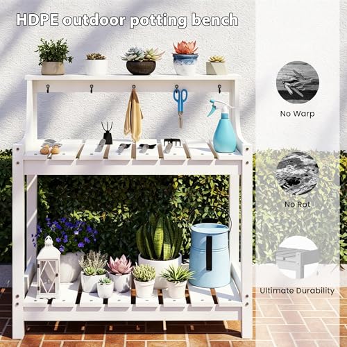 Potting Table–Storage,Workstation - color: White