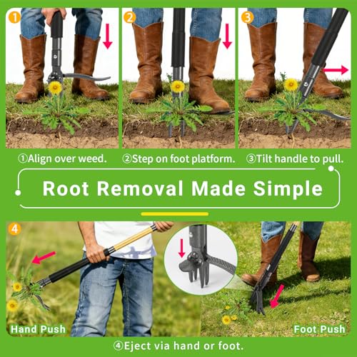 Weed Puller Tool for Garden Lawn Yard, 57.5" - size: 57.5"
