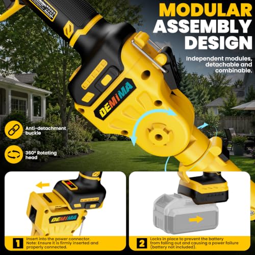 2-In-1 Electric Pruning Shears Set Compatible with Dewalt 20V Battery