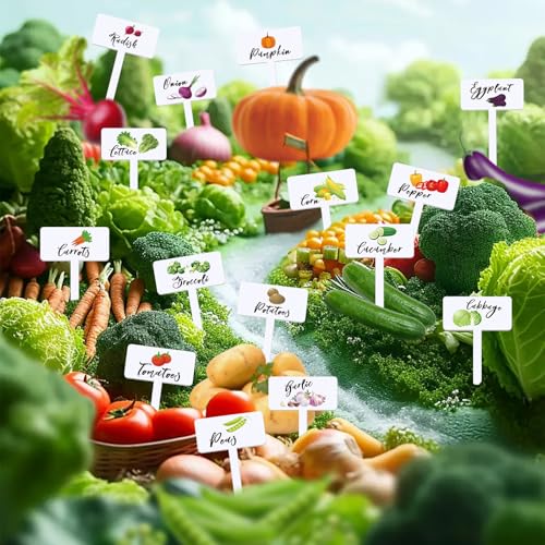 30 Pcs Acrylic Vegetable Labels Signs Waterproof Plant Marker