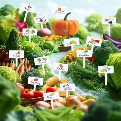 30 Pcs Acrylic Vegetable Labels Signs Waterproof Plant Marker