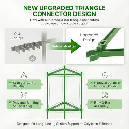 1 Pack 48" Tomato Cages for Garden - Large Tomato Plant Support Trellis - size: 1 Pack, 48 Inches