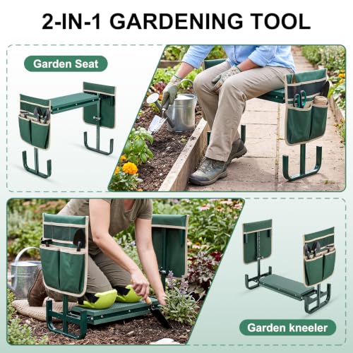 Garden Kneeler and Seat Soft Kneeling Pad Garden Bench Adjustable Height