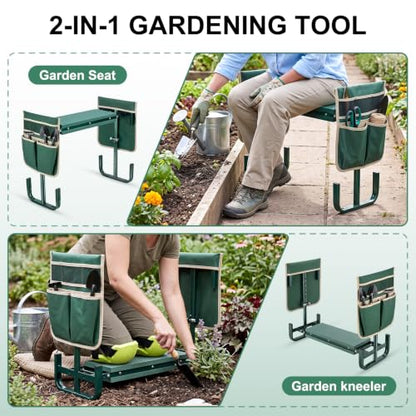 Garden Kneeler and Seat Soft Kneeling Pad Garden Bench Adjustable Height
