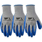 Wells Lamont Men's Latex Coated Work Gloves, Crinkle Grip, 3-Pack, Medium - size: Medium (Pack of 3)