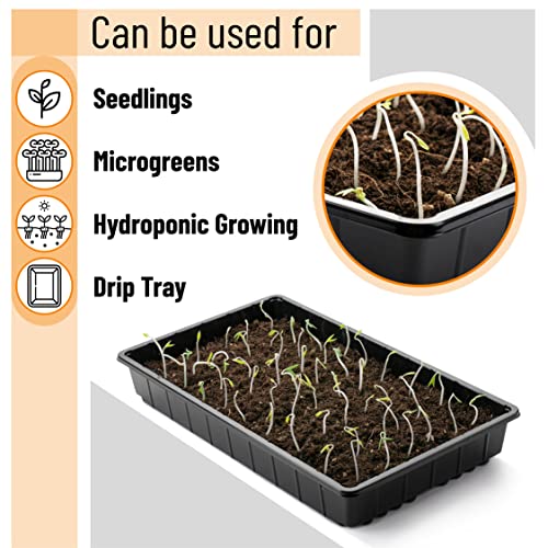 Mr. Pen- Seed Starter Trays, 5 Pack, 17"x10"x2.4" - color: Black, size: 5 Pack