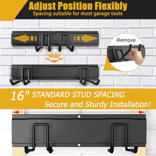KOFANI 48IN 700LB Heavy Duty Garage Tool Organizer Wall Mount Storage Rack