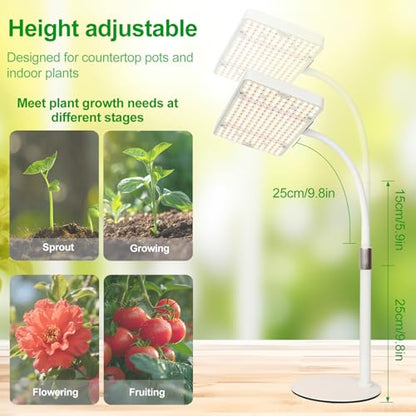 Desk Grow Light, Bright Tabletop Grow Lights for Seed Starting - size: 1Head-OnOff