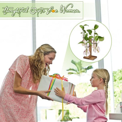 Plants Propagation Stations Bulb Glass Propagation Birthday Gift for Women - color: Pink