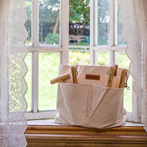 Garden Tool Bag, Canvas Garden Tote With Pockets for Gardening