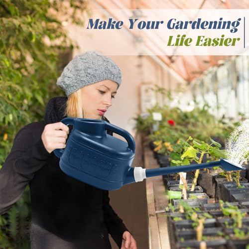 1 Gallon Watering Can, Outdoor Watering Can, Long Spout Water Can - color: Dark Blue, size: 1 Gallon