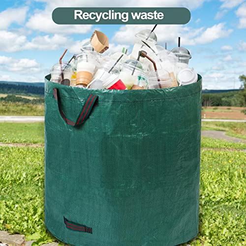 4 Pack 137 Gallons Reusable Yard Waste Bags Lawn Leaf Bags - style: 4pcs 137 gallons bags with double bottom