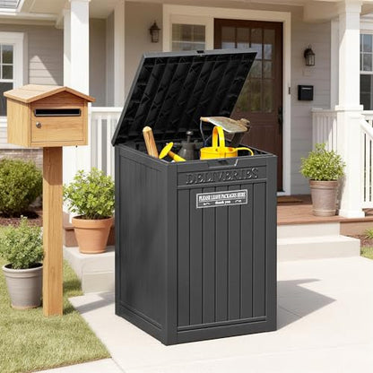 Package Delivery Box for Outside, Black - color: Black