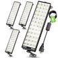 4 Pack LED Shop Lights, 100W 14000LM 6000K Plug in Garage Light Waterproof - size: 4 Piece