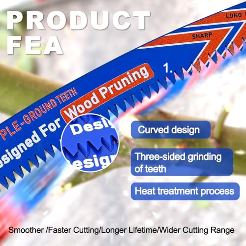 Arc Edge Reciprocating Saw Blades 9inch 6TPI for Pruning 4pcs - size: 9 inch