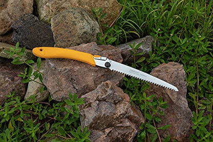 9.45" SK5 7TPI Folding Saw for Camping Hiking Garden - size: 9.45Inch-Yellow
