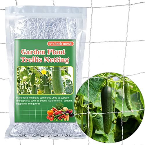Sukh Trellis Netting for Climbing Plants - 5 x 15 ft Garden Net, 2 Pack