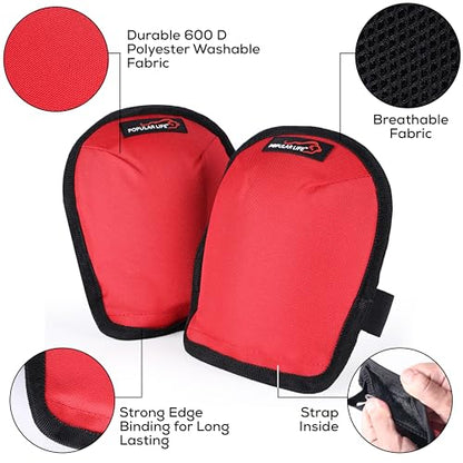 Lightweight Gardening Knee Pads with Removable and Replaceable Foam Pad Insert, Washable Soft Cap Knee Pad, Easy Fit with Adjustable Hook and Loop Closure Straps