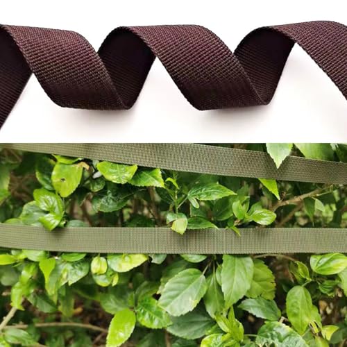 1 Roll 65.6 Feet Tree Tie for Plant Support Garden Strap 1 Inch Width Staking and Guying Material 1,800 Lbs Strength (Coffee) - color: Coffee