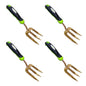Garden Guru Titanium Hand Weeder Fork Tool – Rust Resistant – Ergonomic Handle – Great for Planting, Spreading Mulch, Weeding, Loosening & Transplanting Soil (4 Pack) - size: 4 Pack, style: Titanium