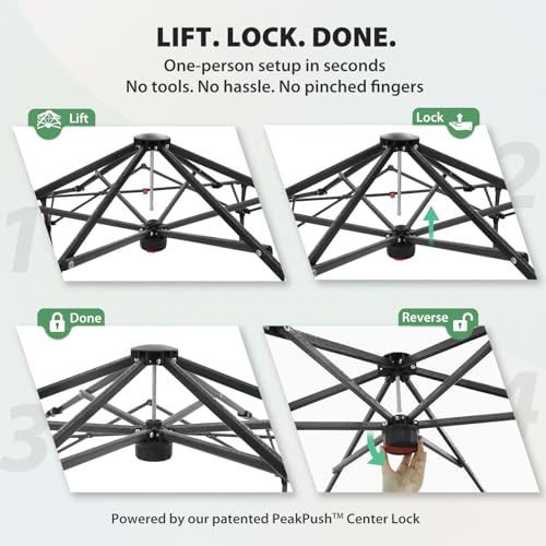 EAGLE PEAK 6.6x6.6 Easy Setup Pop Up Greenhouse, Hexagon, Clear/White - color: Clear/White, size: 6.6x6.6