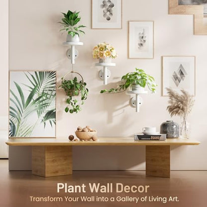 YUOROS 3 Pack Wall Planters for Indoor Plants (White) - color: White