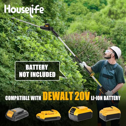 Pole Hedge Trimmer Cordless Compatible with DEWALT 20V Battery, Tool Only