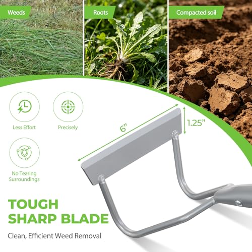 Weed Puller Tool, 65" Long Handle Heavy Duty Stand Up Weeder – No Bending Hand Weeder Remover for Gardening, Lawn, Yard, Patio – Garden Hoe for Weeding