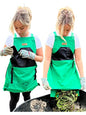 Grampa's Gardening Apron Cross Back Garden Apron with Large Pockets - color: Green