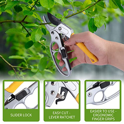 German-style Pruning Shears For Gardening - style: Yellow