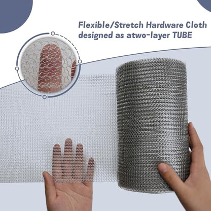 6" X 50 ft Wire Mesh Roll for Rodent Stainless Steel Mesh for Plant