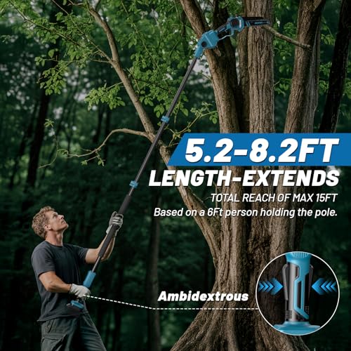 3-in-1 Cordless Pole Saw for Makita 18V Battery, Electric Chainsaw