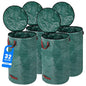 4 Pack 32 Gallons Reusable Yard Waste Bags with Lid Lawn Leaf Bags - style: 4pcs 32 gallons bags with lid