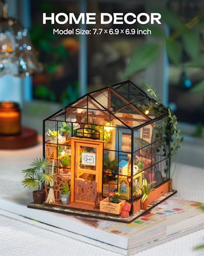 Rolife Greenhouse DIY Miniature Dollhouse Kit Creative Gift for Adults