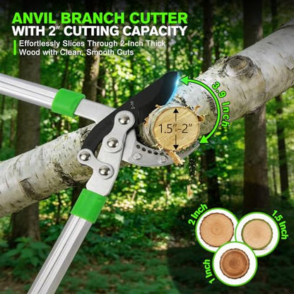 28-38" Extendable Loppers & Pruning Shears Set, SK5 Compound Action 2" Cut - style: 38" Extendable Lopper Set