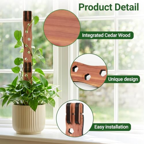 Wooden Extendable Plant Trellis for Potted Plants Indoor, 4 Sets - size: 4 Sets