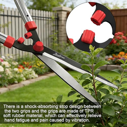 Telescopic Hedge Shears, SK5 Blades, Anti-Rust Coating