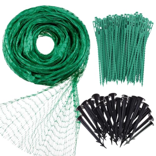 Bird Netting for Garden, 13 x 33Ft Anti Bird Net with 50 Ties and 20 Tacks