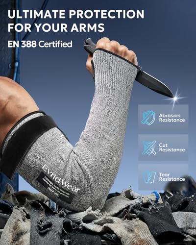 Evridwear Protective Arm Sleeves Arm Protectors for Thin Skin and Bruising Farmers,Gardening,Pet Grooming,Fragile Skin - size: Small