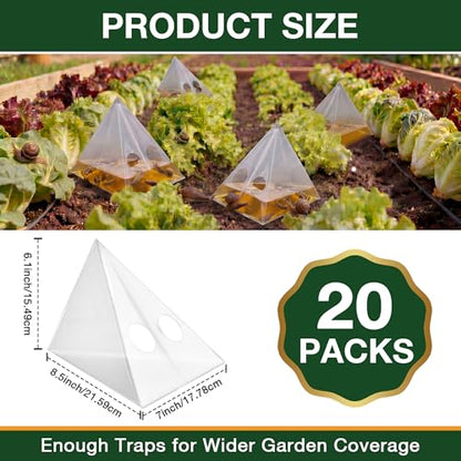 Slug & Snail Trap Bags, Disposable Physical Slug Catcher(20 Pack)