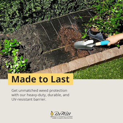Dewitt Sunbelt Heavy-Duty Weed Barrier Fabric 3.2 oz, 6 x 300 Feet, 5-Pack - size: 5 Pack, style: 6' x 300'