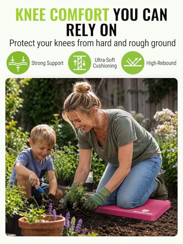 WORKPRO Extra Thick Kneeling Pad, 1 Pack, 17.5 x 11 x 1.5 in, Pink - color: Pink, size: 1 Pack