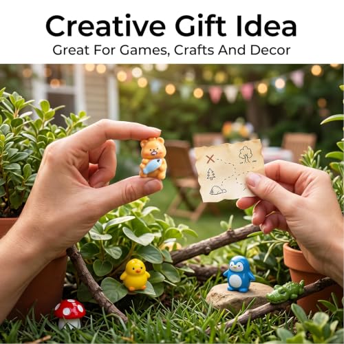 Zerobe Miniature Resin Animal Sets: Tiny Collectible Figurine Bulk Pack (30pcs) - color: 30pcs