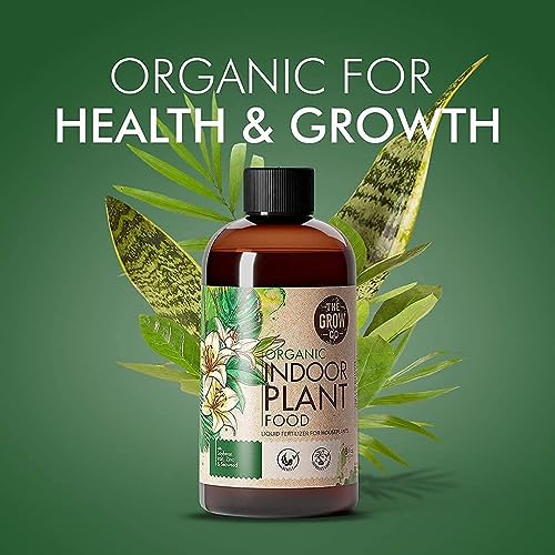 Organic Indoor Plant Food, Nutrient-Rich Formula for Houseplants, 8oz - size: 8 ounces
