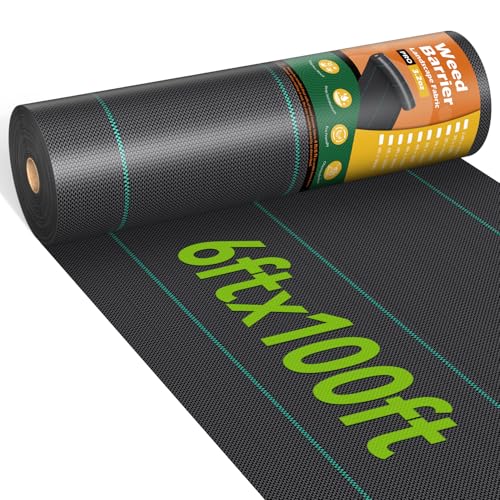 iropro Weed Barrier Fabric Heavy Duty 6ft x 100ft Landscape Fabric - size: 6ft x100ft