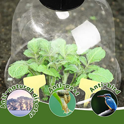 Remerry 20 Pack Garden Cloches for Plants Clear Bell Covers 7.3x6.7 Inch