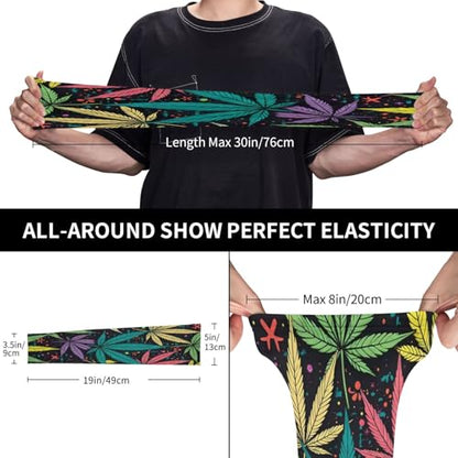 Marijuana Arm Sleeves Cannabis Weed Gardening Sleeves for Women Men - color: Marijuana 070