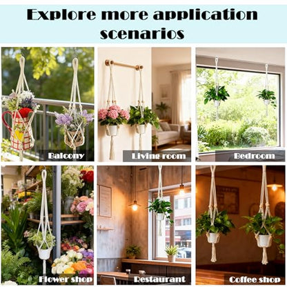2-Pack Macrame Plant Hangers, 35 Inch
